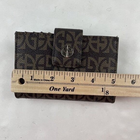 Giani Bernini Leather Framed Wallet Card Slots Snap Closure Coin Pocket Brown - Picture 9 of 10